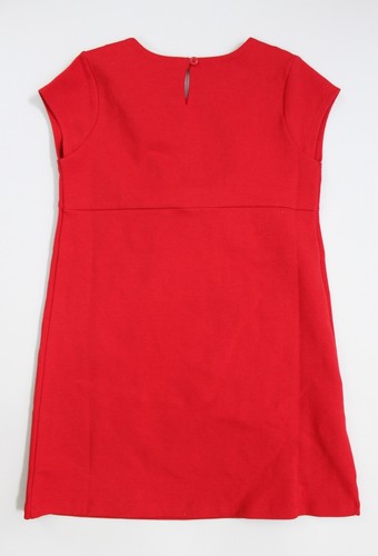 Olivia for Gymboree Red Dress Black Bow Buttons on Shoulder Details Size 5 - Picture 2 of 3