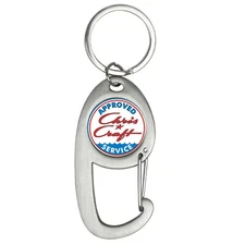 Chris-Craft Boats Service Premium Brushed Silver Carabiner Keychain