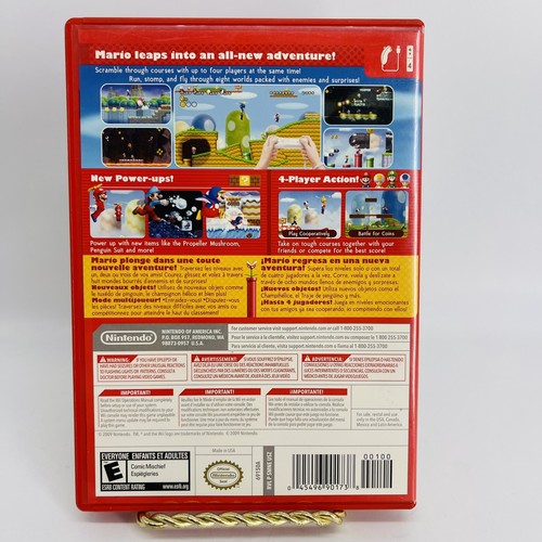 2009 NINTENDO WII NEW SUPER MARIO BROS. W/MANUAL-PLATFORMING-MULTIPLAYER - Picture 2 of 9