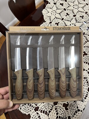 Brandani Knife Inox Italian Style Stainless Steel Silicone Coated Handle Steak