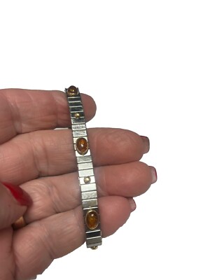 SS. Amber & 18k Nomination Bracelet!