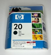 HP 20 Black Color Printer Ink Cartridge New/Sealed Expired 7/2008