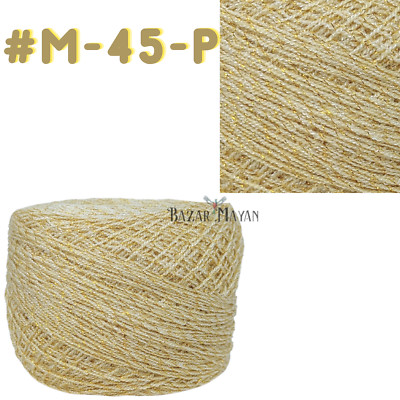 Natural 100g Crystal Glitter Crochet Mexican Yarn Hilo Estambre Cristal #M-45-P