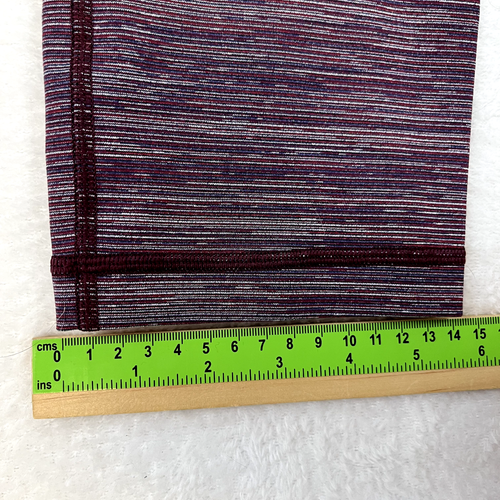 Lululemon Wunder Under Crop 21” Women AU12 US8 Edged Stripe Blueprint Royal Ruby - Picture 7 of 15