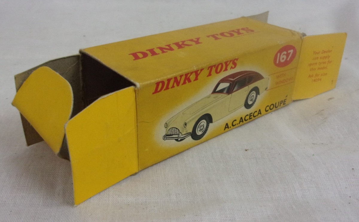 VTG 1950s Dinky Toys 167 A.C. Aceca Coupe with Original Box - Meccano England
