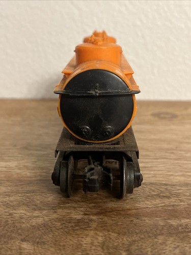 Lionel Lines Postwar O Gauge #6465 Orange 2 Dome Tanker Train - Picture 7 of 14