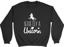 Secretly a Unicorn Ladies Womens Unisex Jumper Sweatshirt