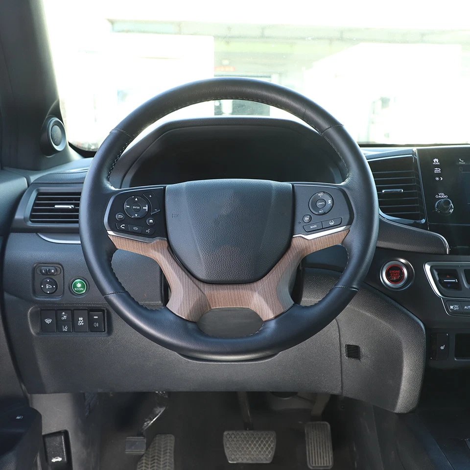 For Honda Pilot 2019-2022 Pear Wood Style Car Steering Wheel Lower Trim Cover 1X - Image 3 of 4
