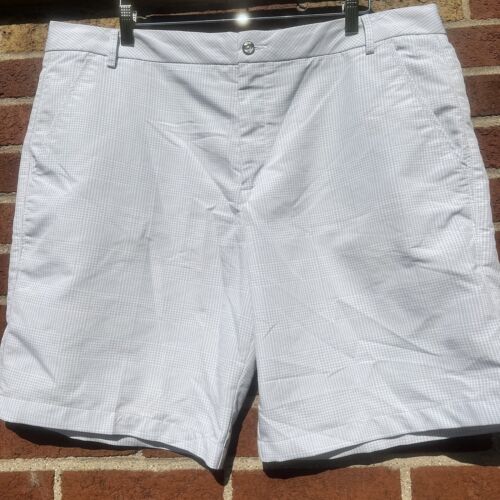 PUMA Golf Shorts Mens Size 40 Gray Checked Chino … - image 1