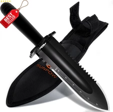 Metal Detector Shovel Heavy Duty Serrated Digger Knife Garden Tool US
