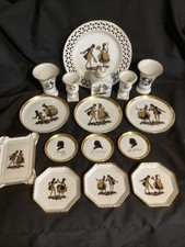 Silhouette Plates & Vases By Furstenberg 1st Issue 1971 Germany 16 Pieces Ex Co