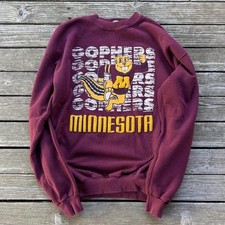 VTG 90s Minnesota Golden Gophers Crewneck Burgundy Sweatshirt Men  s XL NCAA