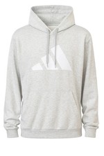 Adidas SZ M BL BIG LOGO Hoodie Light Grey Heather Pullover Sweatshirt JW891 60