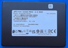 Micron 5300 PRO 7.68TB 2.5" SATA SSD MTFDDAK7T6TDS-1AW1ZABYY 100% Health