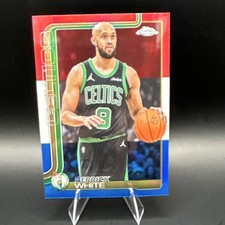 Topps Chrome Derrick White 2025-26 Boston Celtics Red White Blue #71 NBA Card