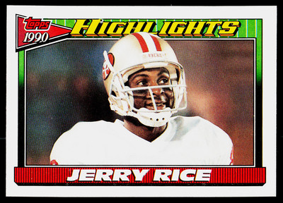Jerry Rice, 1991 Topps, #6, San Francisco 49ers,