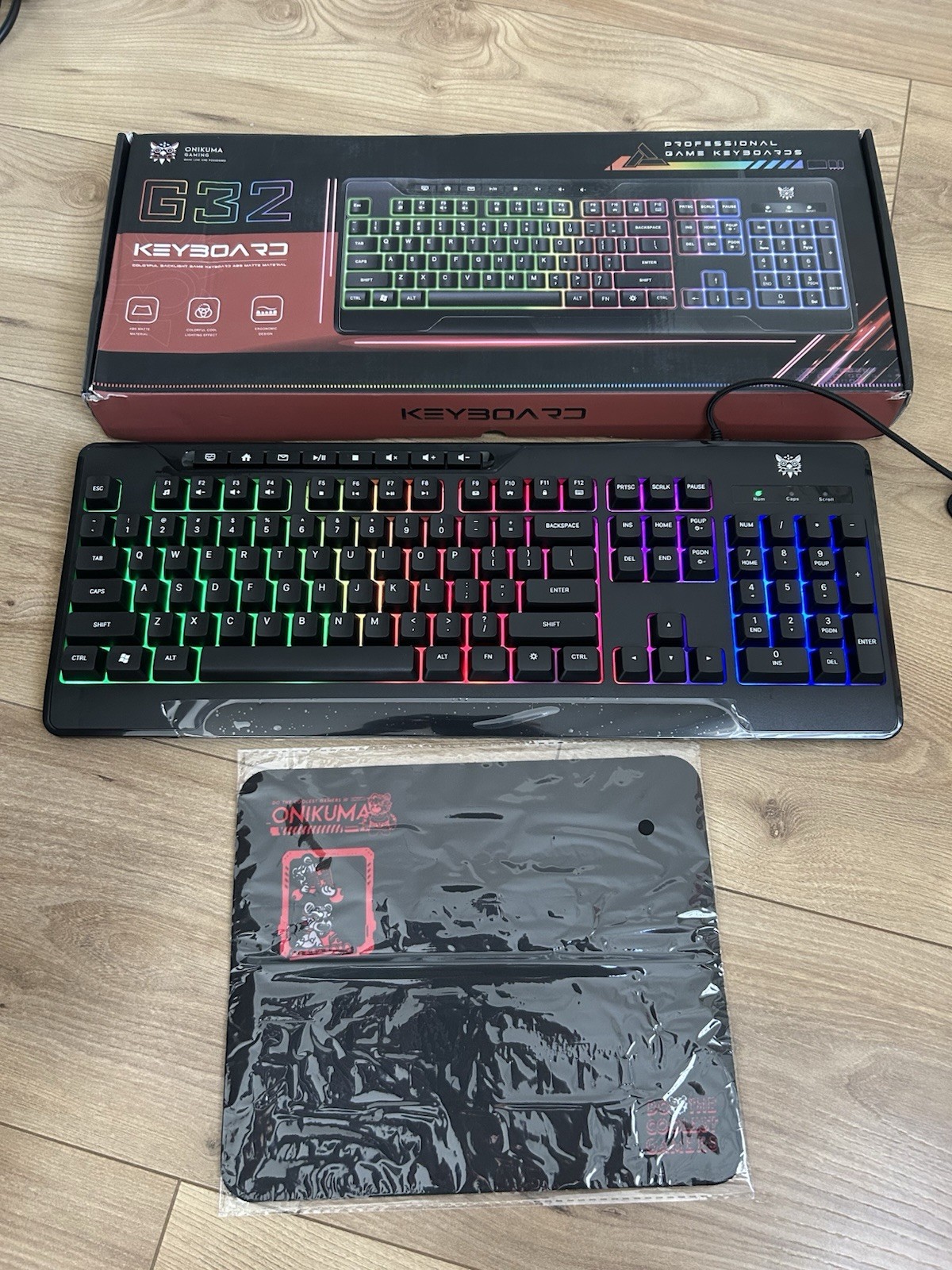 Clavier gamer Onikuma clavier mécanique rétroéclairé USB périphérique de jeu PC de bureau