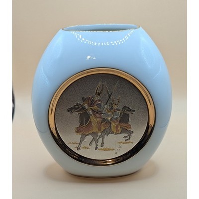 The Art of Chokin Japanese  Vase w/ 24k Gold & Sliver Accents