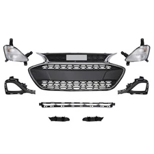 Front Bumper Fascia Grille Kit For 2019-2022 Chevy Spark LS LT W/Fog Light 8 PCS