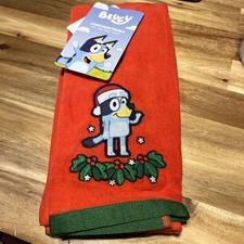 BRAND NEW W/ TAGS Bluey Christmas 2pk Hand Towels 15 in x 25 in