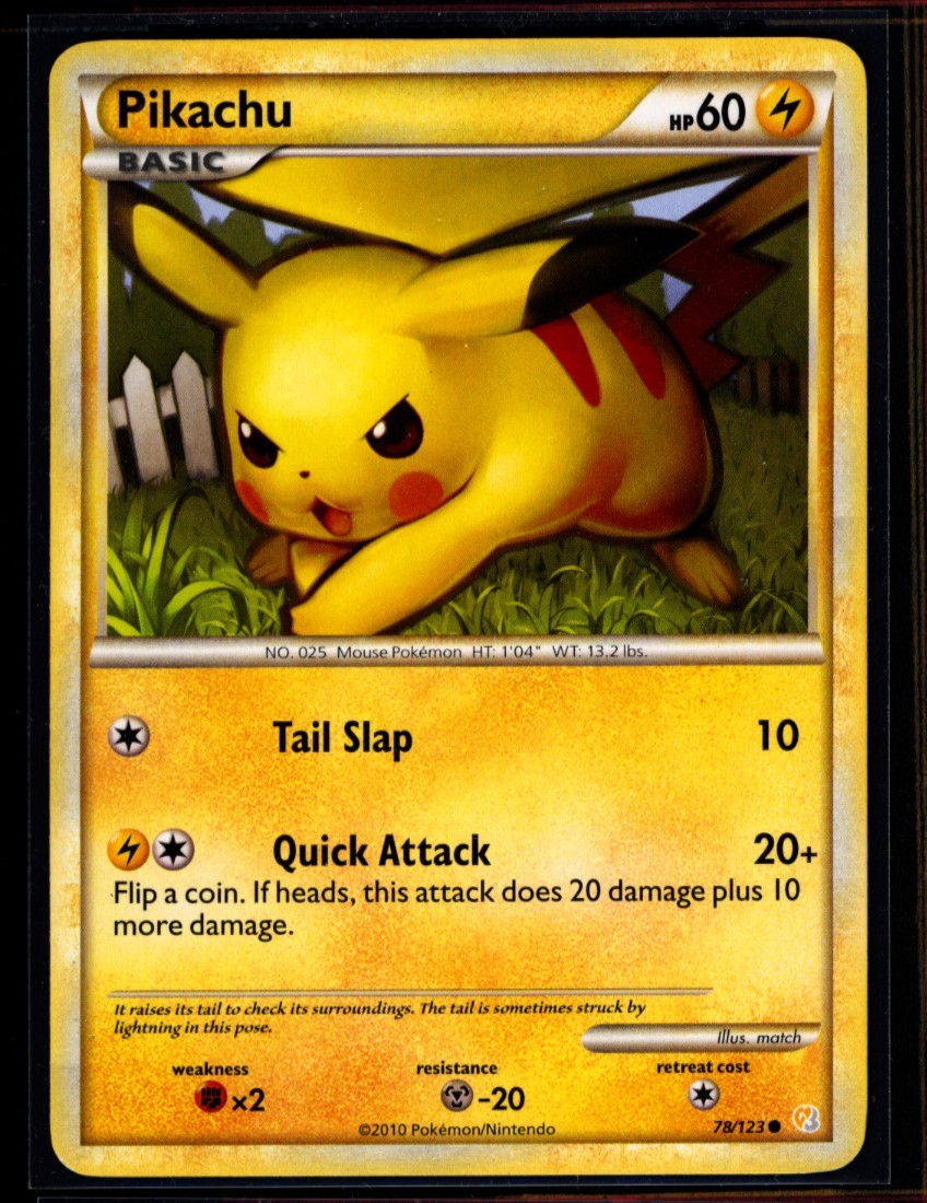 Pikachu 78/123 HGSS Pokemon TCG Card 2010 LP TCG Pokemon Pikachu 0425#260
