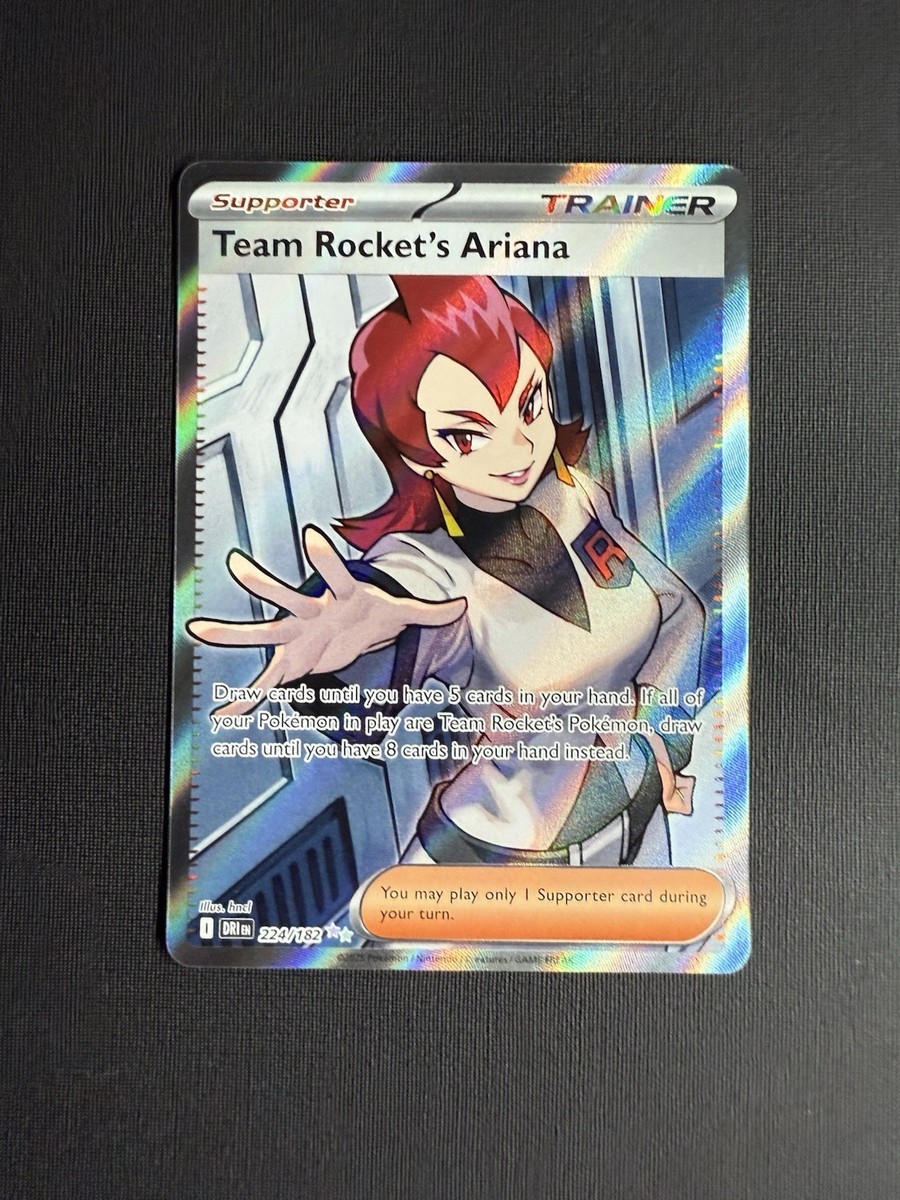 Team Rocket's Ariana 224/182 SV: Destined Rivals Full Art Trainer Pokemon TCG