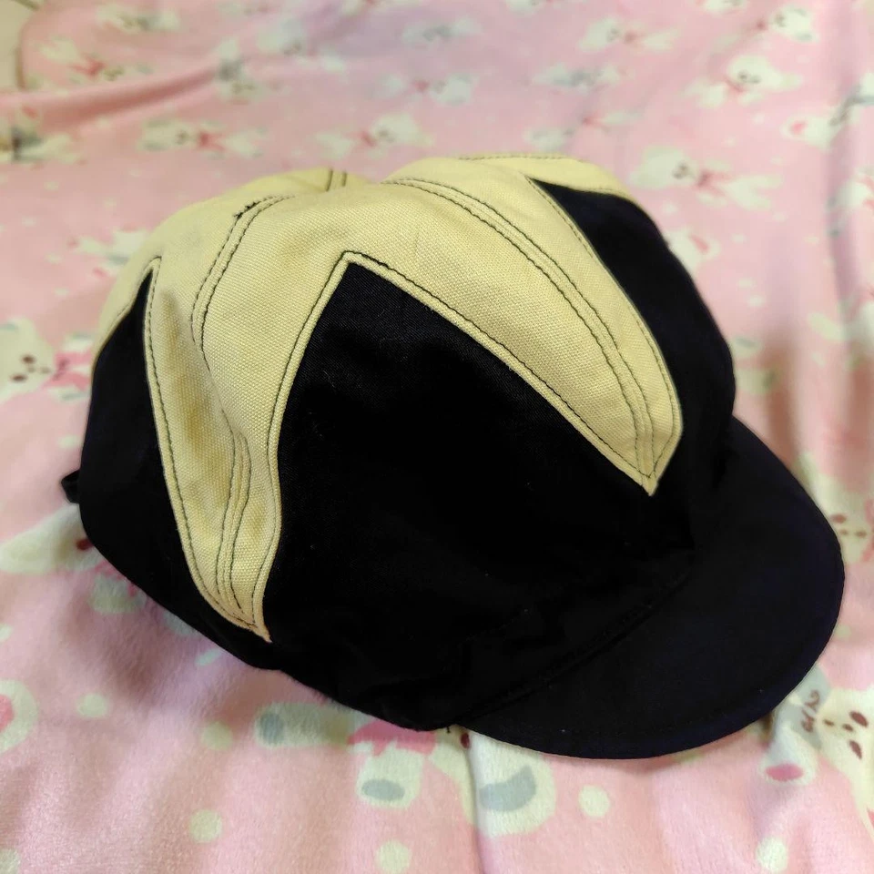 Sombrero de Newsboy Vivienne Westwood Algodón Negro con Patrón de Estrellas Excelente Estado Foto 3 de 4