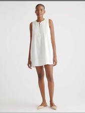 Quince 100% Organic Cotton Gauze Sleeveless Swing Dress Size Small NWT