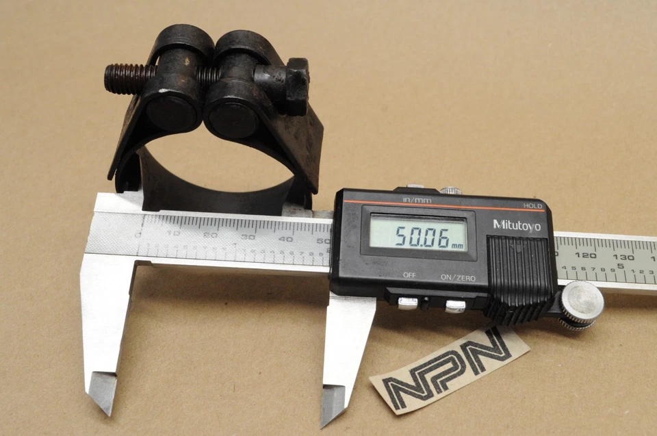 Vtg Ducati Pantah Cagiva Alazzurra Exhaust Muffler Pipe Clamp 50mm OEM Lot Qty 2 - Image 3 of 3