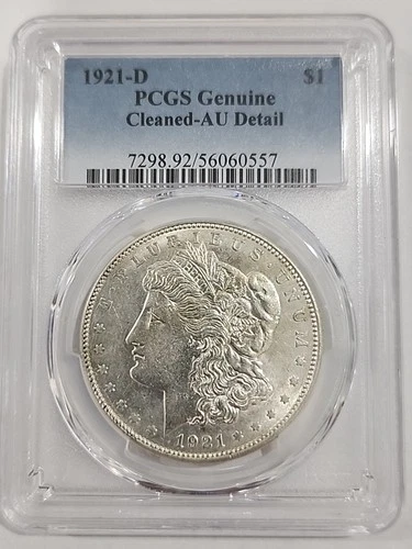 1921-D Morgan Silver Dollar $1 PCGS AU Detail