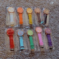 Lot of 10 Wristwatches - Assorted Colors, Colorful Strap Watches