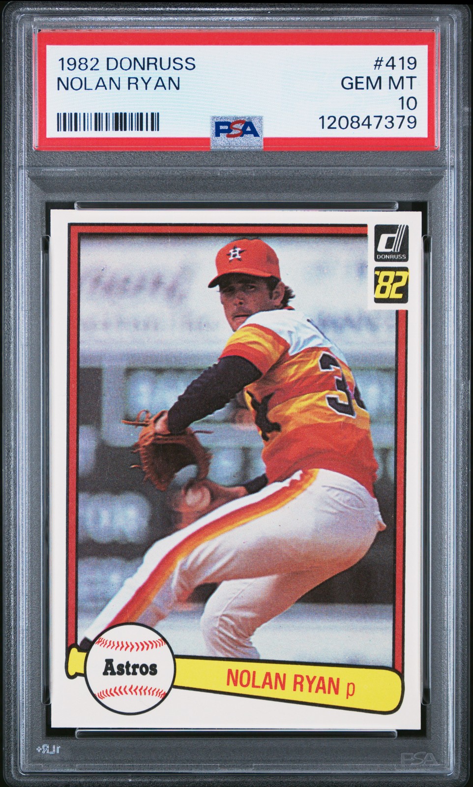 1982 DONRUSS #419 NOLAN RYAN PSA 10