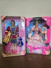 Vintage Mattel Rapunzel Barbie & Prince Ken Fantasy Fashion Doll Lot 1997