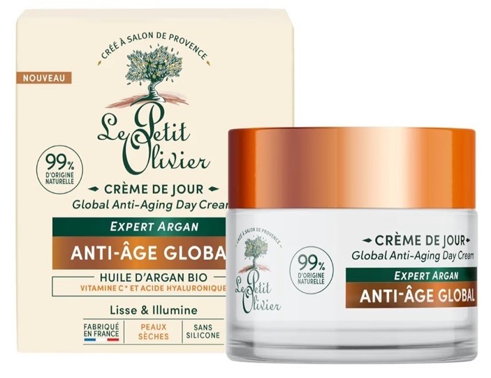 Crème de jour anti-âge Le Petit Olivier, la solution naturelle 50ml pour peau mature