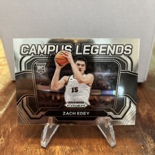 2024 Panini Prizm Draft Picks Campus Legends Silver Zach Edey #8 Rookie