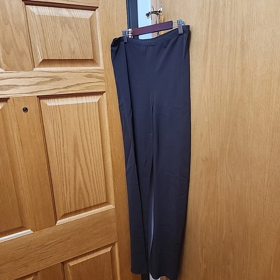 Pantalones para mujer Shamask marrón talla 1 hechos en EE. UU. 100 % seda