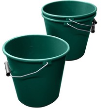 Green Calf Buckets 1 Gallon Animal Feed Bucket 5 Litre Tub with Handle Pack of 3