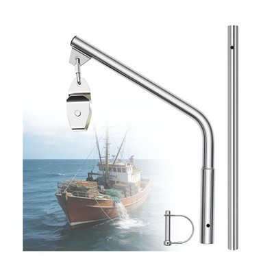 Crab Pot Puller System, Heavy Duty Marine Stainless Steel Davit Package & Pul...