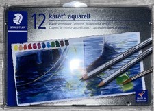 Staedtler 12 Karat Aquarell Watercolour Pencils Set New