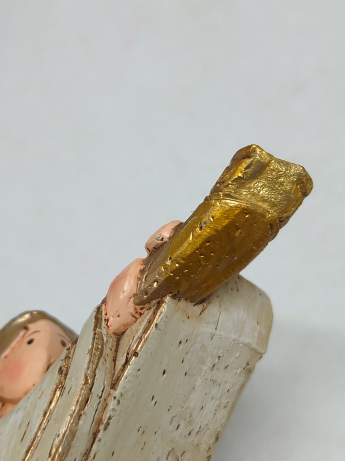 10 Piece Christmas Nativity Set Wood Look Resin With Magnets Includes Star 7" T