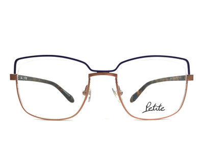 J.F. Rey Petite Eyeglasses Frames PM070 2505 Matte Blue Rose Gold 47-18-140