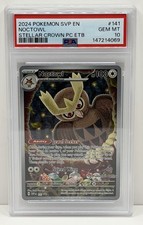 2024 POKEMON SVP STELLAR CROWN POKEMON CENTER ETB PROMO #141 NOCTOWL PSA 10!