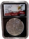 2024 American Silver Eagle NGC MS69 First Releases 1 oz .999 Silver Eagle Label