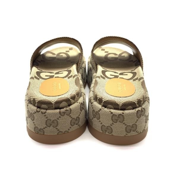 GUCCI 623212 UKO00 2580 Women's Platform Slide Sandals Size 37 Approx. 24cm Came thumbnail 4