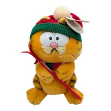 Daikin VTG 1981 Garfield Plush Stuffed Animal Ski Outfit Hat w/Tags 9" 32-5090
