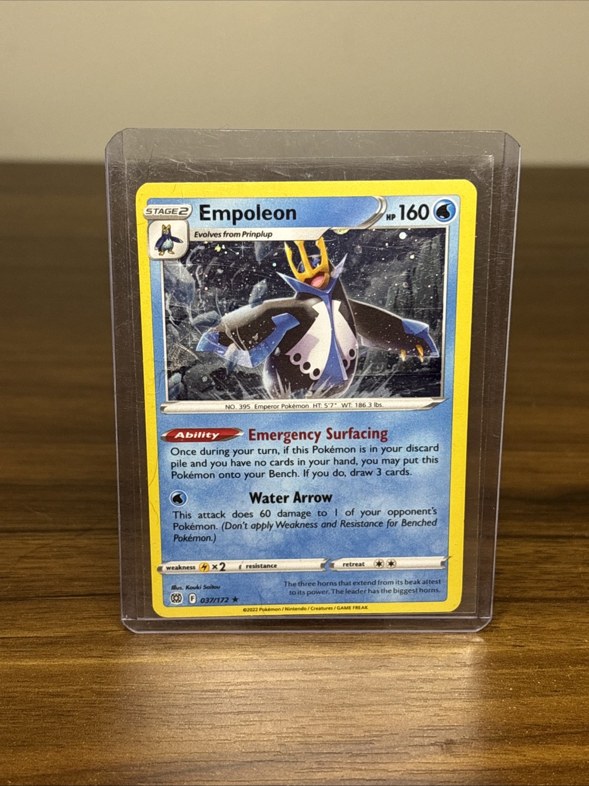 Empoleon 37/172 Brilliant Stars | Cosmos Holo Rare Swirl Pokemon Card