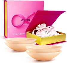 Nipple Covers for Women 2 Pairs Reusable Silicone Adhesive Pasties, Invisible