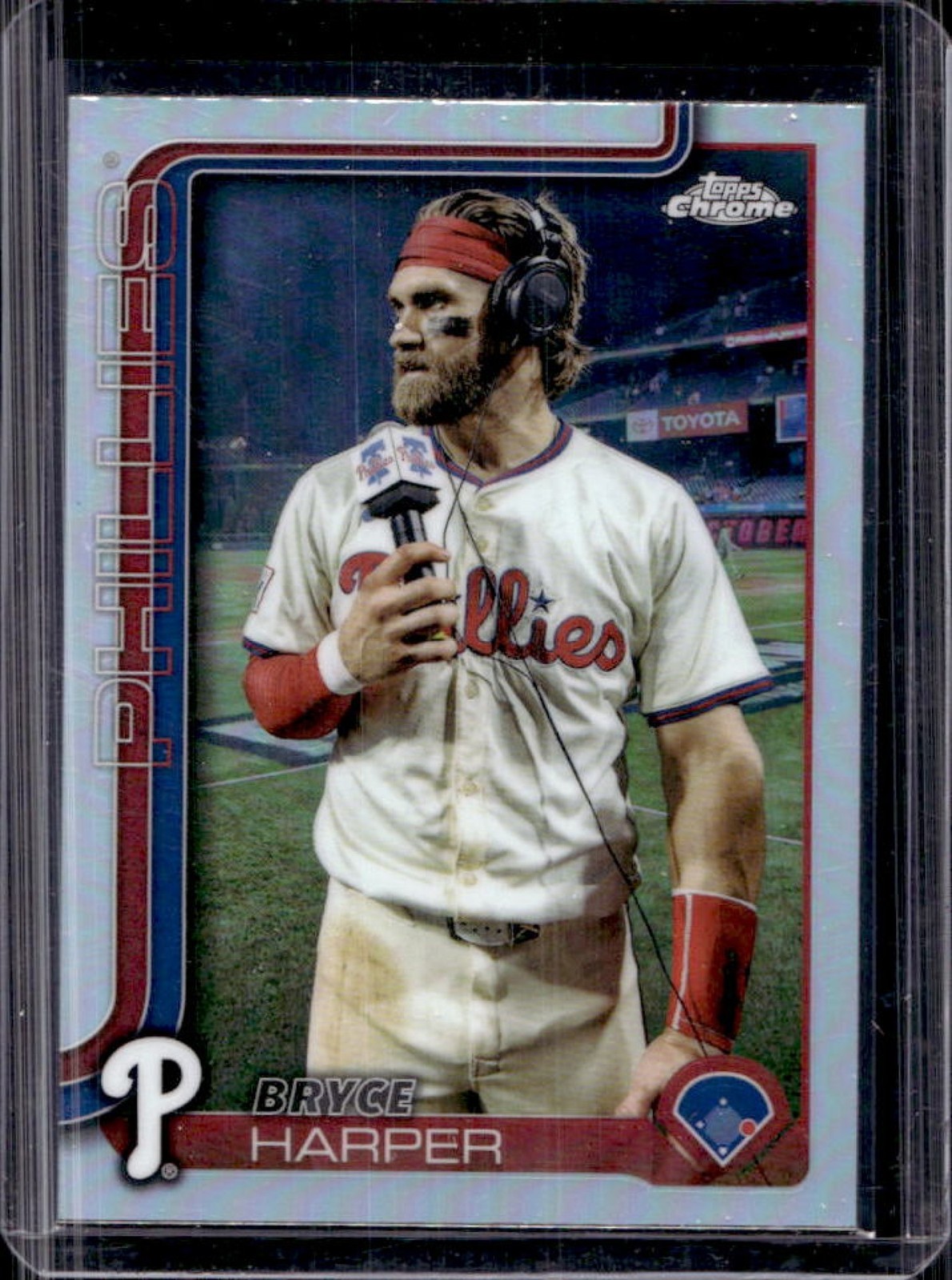 2025 Topps Chrome LogoFractor Bryce Harper Image Variation #150 Phillies