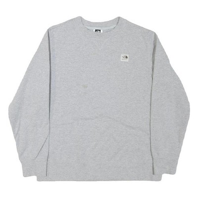 THE NORTH FACE Damen Sweatshirt Grau Rundhalsausschnitt L Baumwollmischung