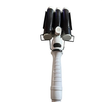 BondiBoost Wave Wand Triple Barrel Hair Waver Styler Digital White Black.